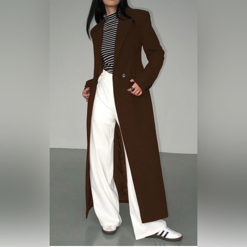 Commense collar pocket blazer coat